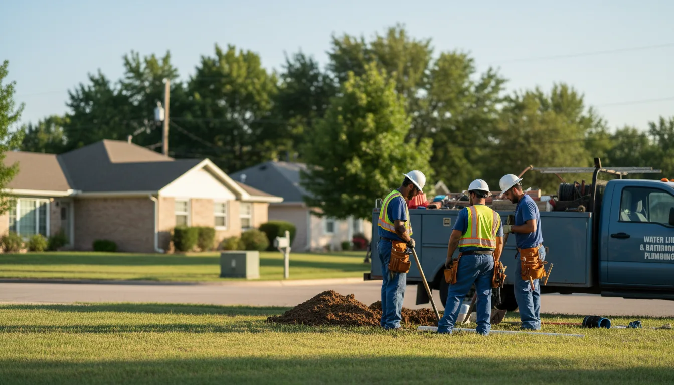 Residential water line and bathroom plumbing service in Walnut, IL